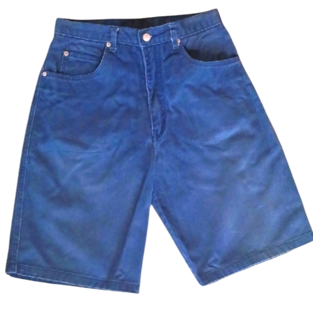 Umen Men's Blue Denim Shorts, 31, Blue